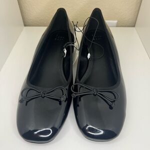 a new day Shiny Black Joy Ballet Flats - 8.5W